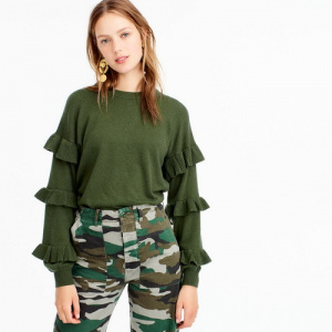 Мода осень 2017. Свитеры с оборками и вышивкой