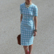 Платье в клетку виши, мода 2010