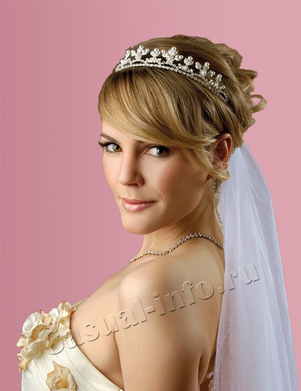 Свадебные прически с фатой