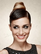 Высокий пучок на длинные волосы