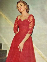 Кружевное красное платье Грейс Келли фильм В случае убийства набирайте М, 1954 год