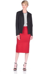 Юбка-карандаш яркого насыщенного цвета Юбка-карандаш яркого насыщенного цвета